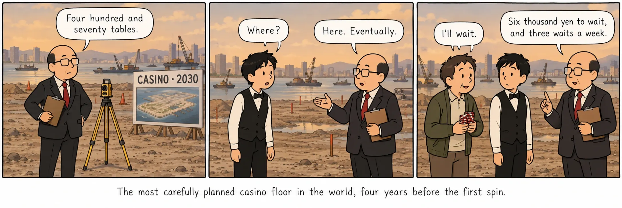 Die sorgfältigst geplante Spielfläche der Welt, vier Jahre vor dem ersten Coup.
