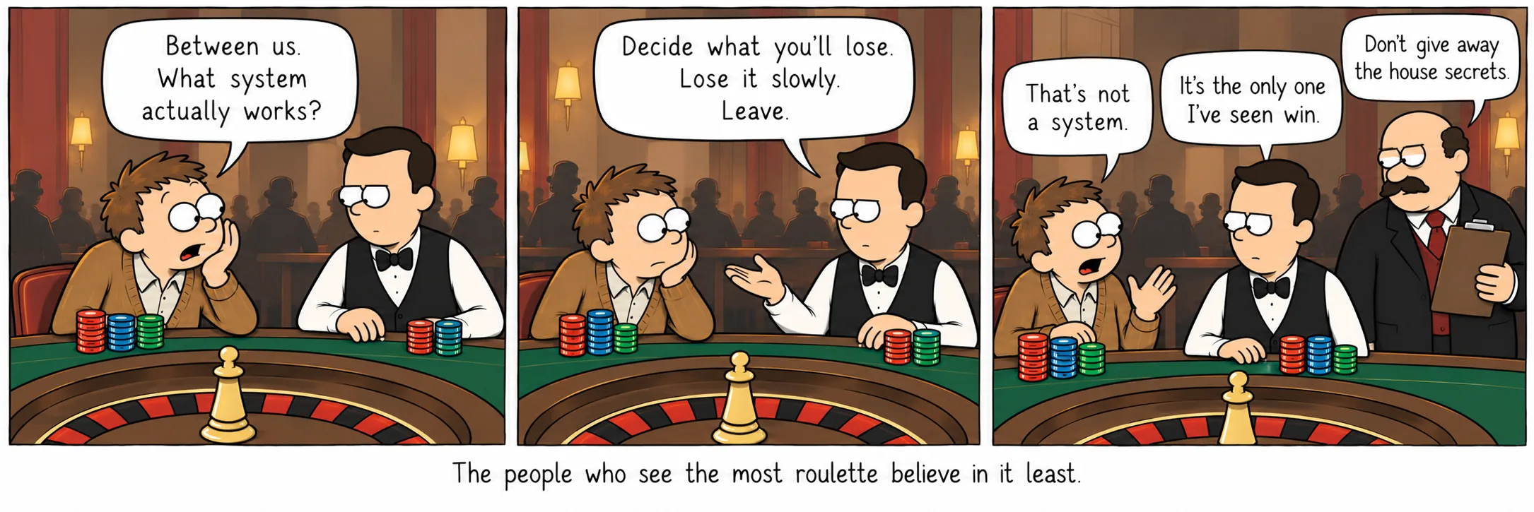 Wer das meiste Roulette sieht, glaubt am wenigsten daran.