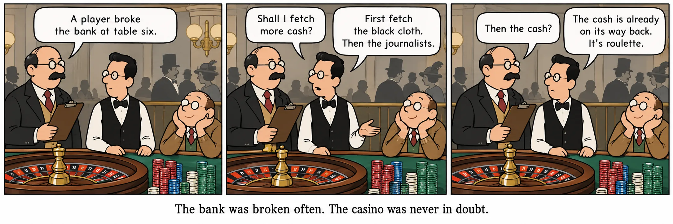 Die Bank wurde oft gesprengt. Am Casino zweifelte nie jemand.
