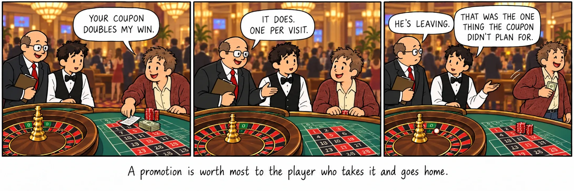 Eine Aktion ist für den Spieler am meisten wert, der sie mitnimmt und nach Hause geht.