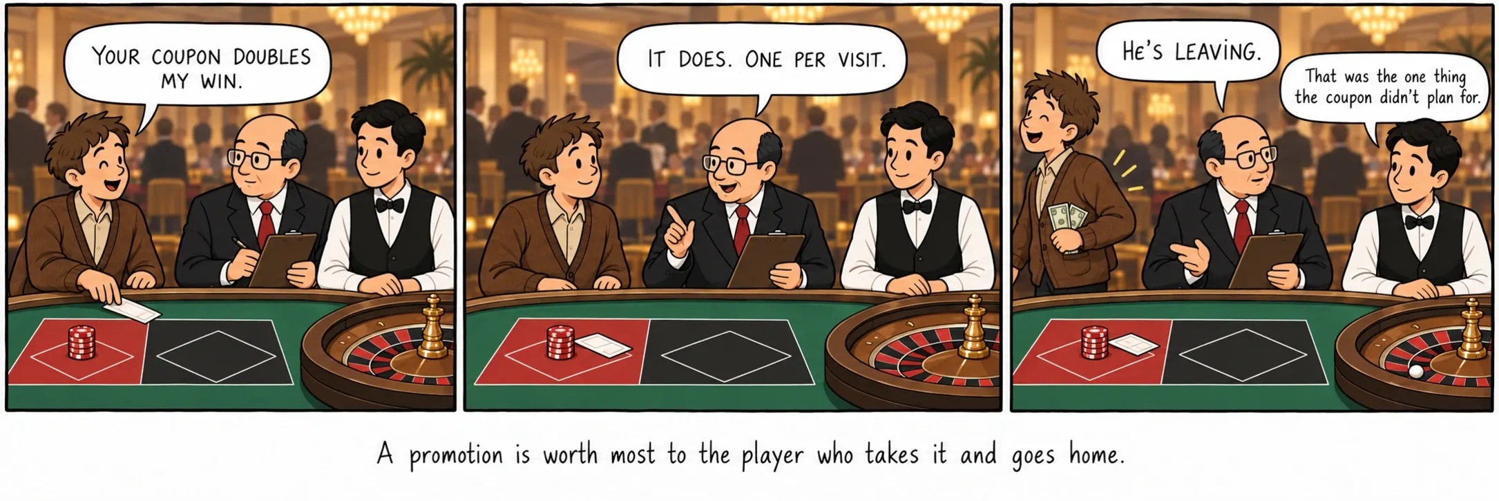 Eine Aktion ist für den Spieler am meisten wert, der sie mitnimmt und nach Hause geht.
